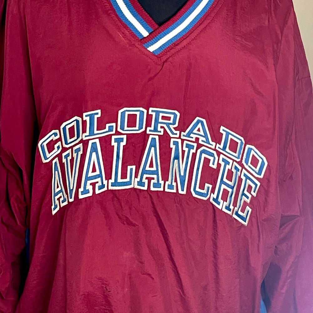 Colorado Avalanche v-neck pull over reversible Starter windbreaker